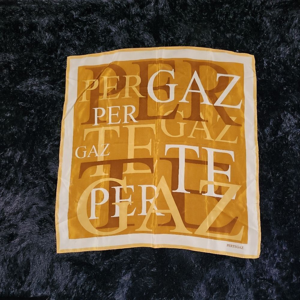Pertegaz Silk Gold and White Scarf